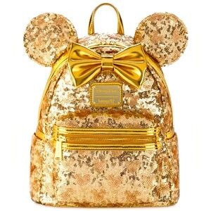 Gold sequined Disney’s Minnie amuse Loungefly backpack